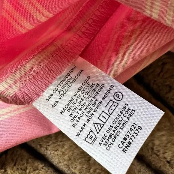 🎉5 for $45 🎉 NWT Ann Taylor Top Blouss Shirt Size L Pink - Picture 11 of 11